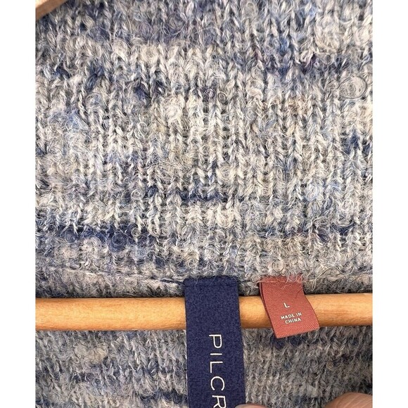 Anthropologie Pilcro Duster Cardigan Sweater Maxi Double Breasted Blue Large - Picture 15 of 16